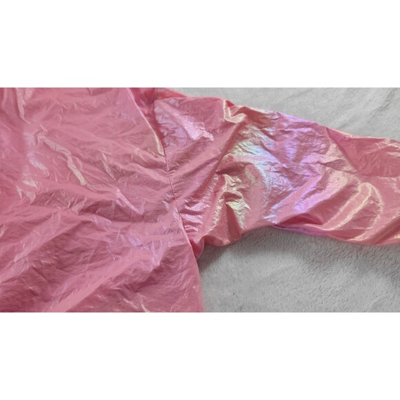 C'est Toi Pink Iridescent Windbreaker Jacket w/ Pockets Women's Small Y2K Sporty - Picture 11 of 12